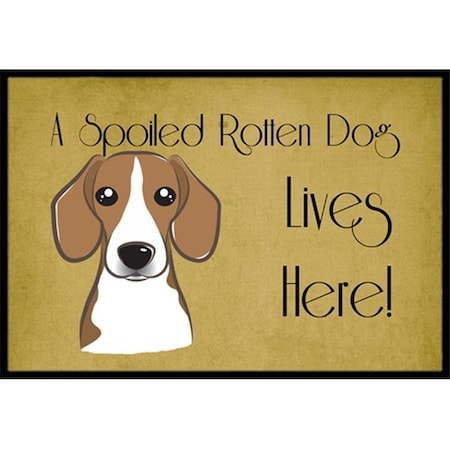 Carolines Treasures Carolines Treasures BB1487MAT Beagle Spoiled Dog Lives Here Indoor & Outdoor Mat; 18 x 27 in. BB1487MAT